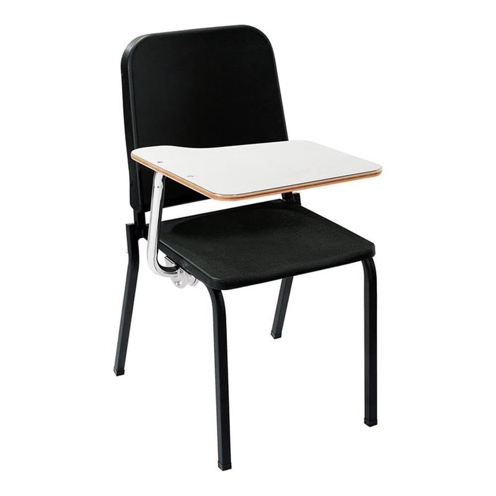 NPS 8200 Series Melody Music Stack Chair With Left Tablet Arm, Black Chair and Grey Nebula Tablet Arm