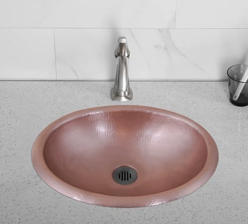 INNOVA COPPER OVAL BATH SINK ROUND LIP 15X12X5 G18 MATTE