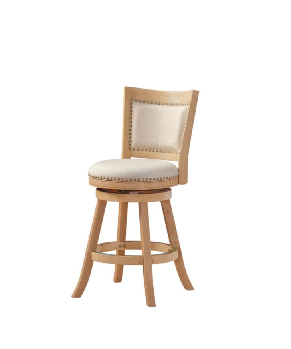 24 Melrose Counter Stool Driftwood Creme Wire-Brush and Ivory