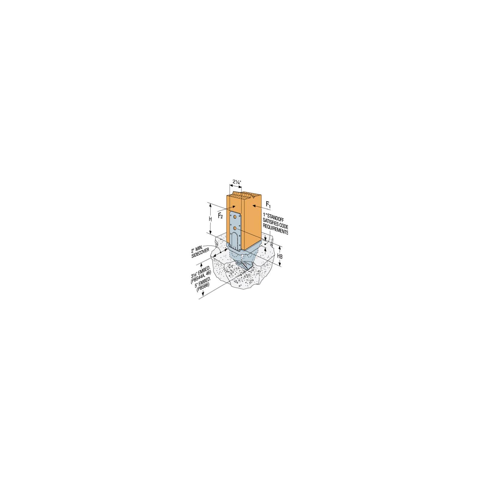 Simpson Strong-Tie Post Base 3-916W X 3-12 L Zmax