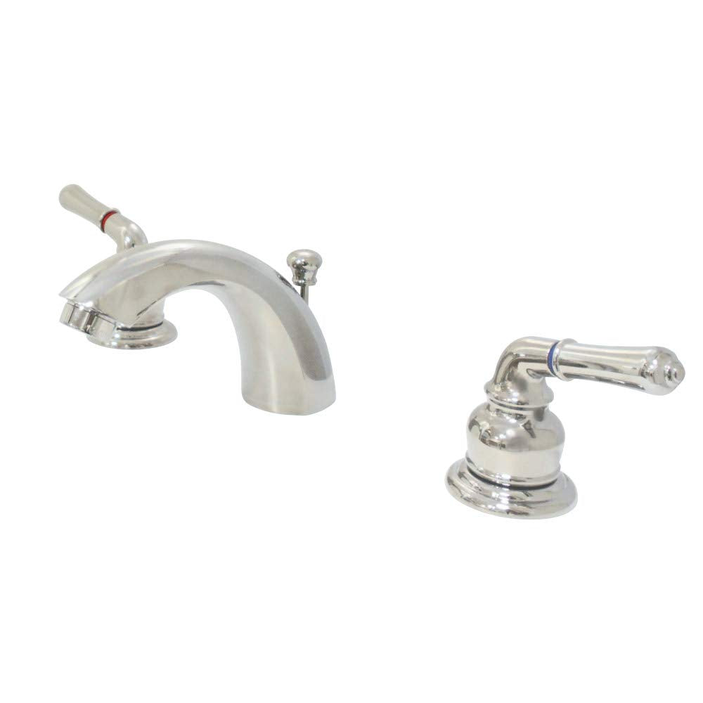 Kingston Brass Kb956Pn Magellan Mini-Widespread Bathroom Faucet, Polished Nickel, 4.5 X 3.5 X 2.06