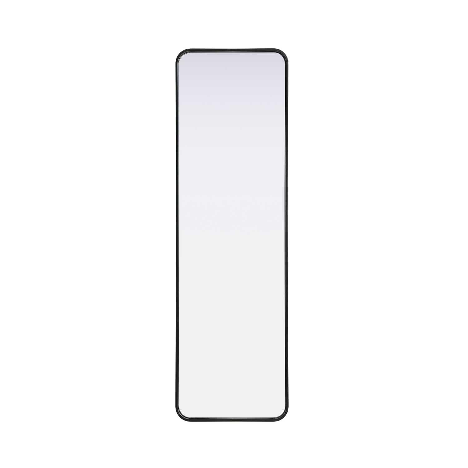 Contour Metal Rectangle Mirror 18x60 in Black