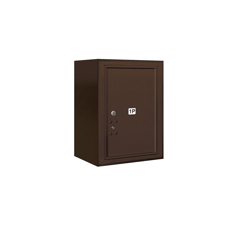 6 Door High Surface Mounted 4C Horizontal Parcel Locker with 1 Parcel Locker in Bronze with USPS Access