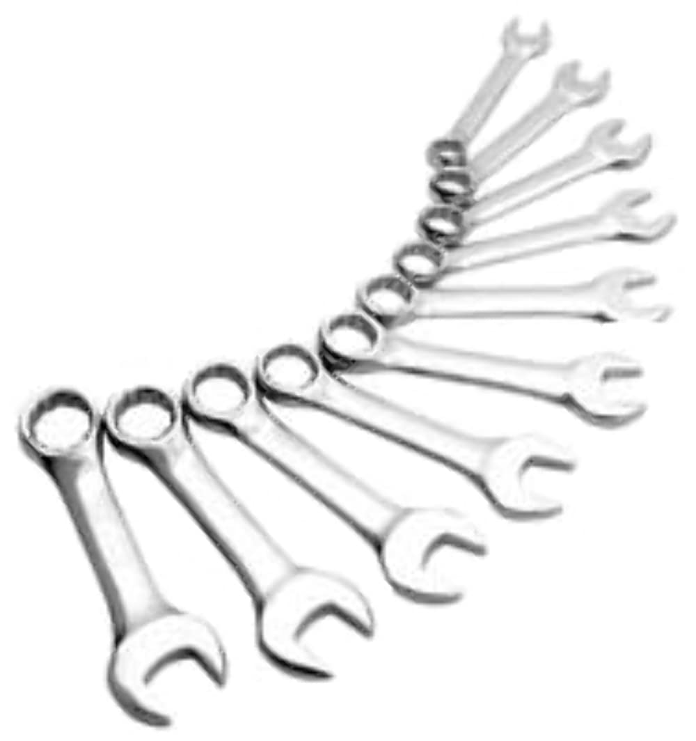 Metric Stubby Combo Wrench Set, 10 Pc.