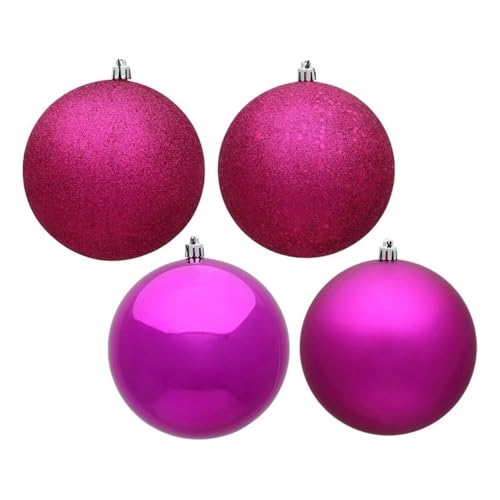Casafoyer  6” Fuchsia Ball 4 Finish Asst 4/Bag - N591570DA - (Pack Of 2)