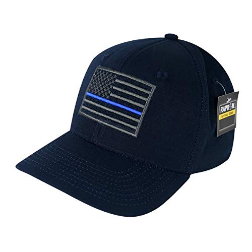Emb. Ripstop Cap,Thin Blue Line, Navy