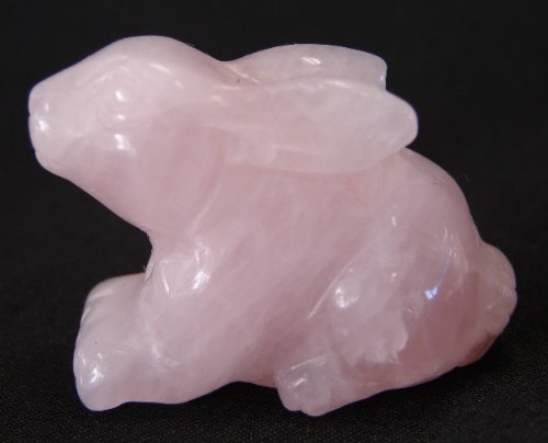 Rose Quartz Rabbit Statue