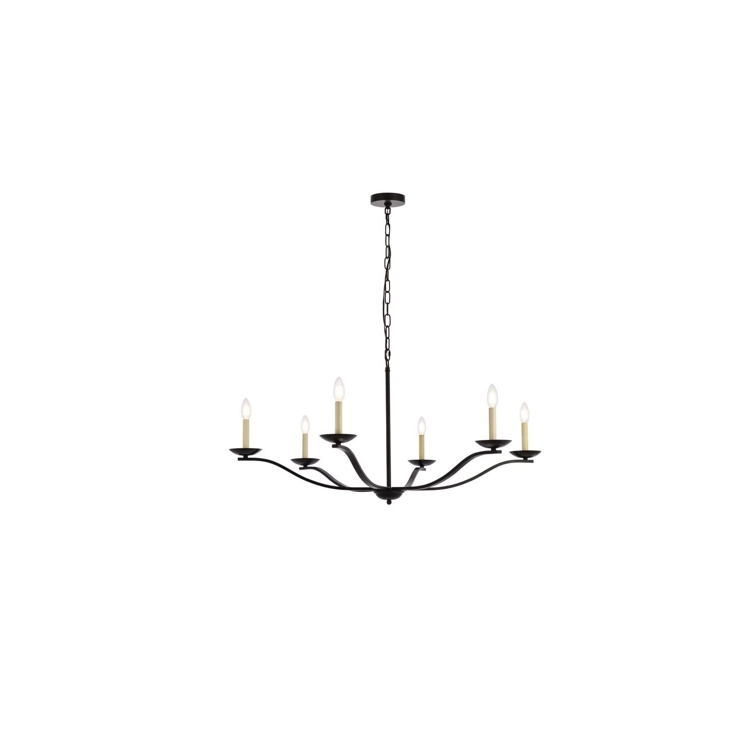 Trey 42 inch pendant in black