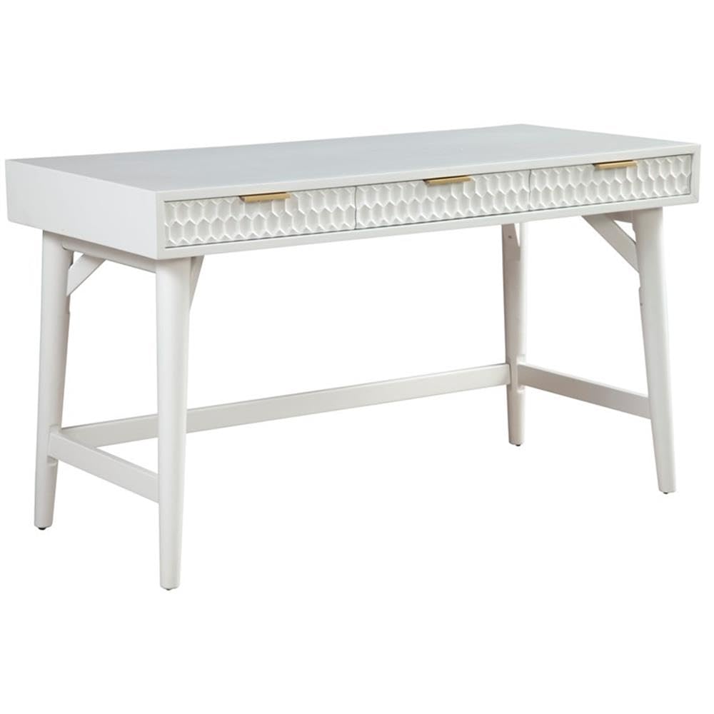 White Pearl Large Desk, White