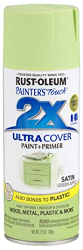 Rust-Oleum 249077 Painter'S Touch 2X Ultra Cover, 12 Ounce (Pack Of 1), Satin Green Apple