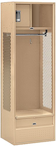 Casafoyer 24 Wide Open Access Metal Locker - 6 Feet High - 18 Inches Deep - Tan - Unasbled - (Pack Of 2)"