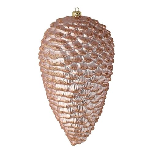 Casafoyer 7” Rose Gold Matte Glitter Pinecone 4/Bg - (Pack Of 2)