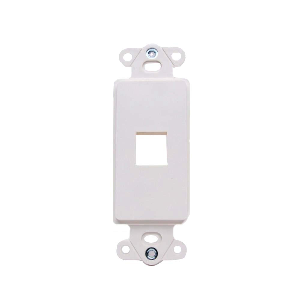 Decora Keystone Wall Plate 1 Port White