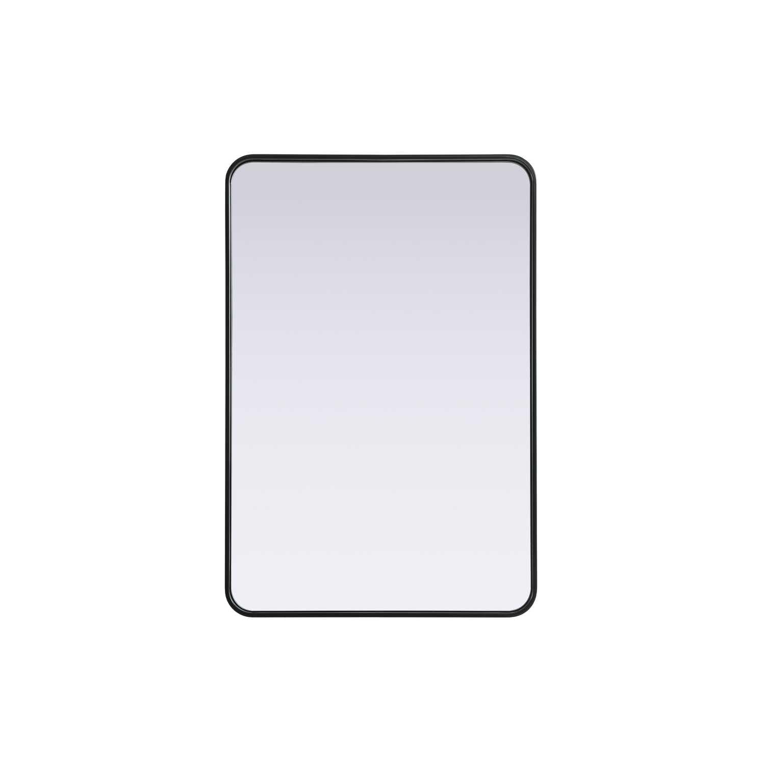Contour Metal Rectangle Mirror 27x40 in Black