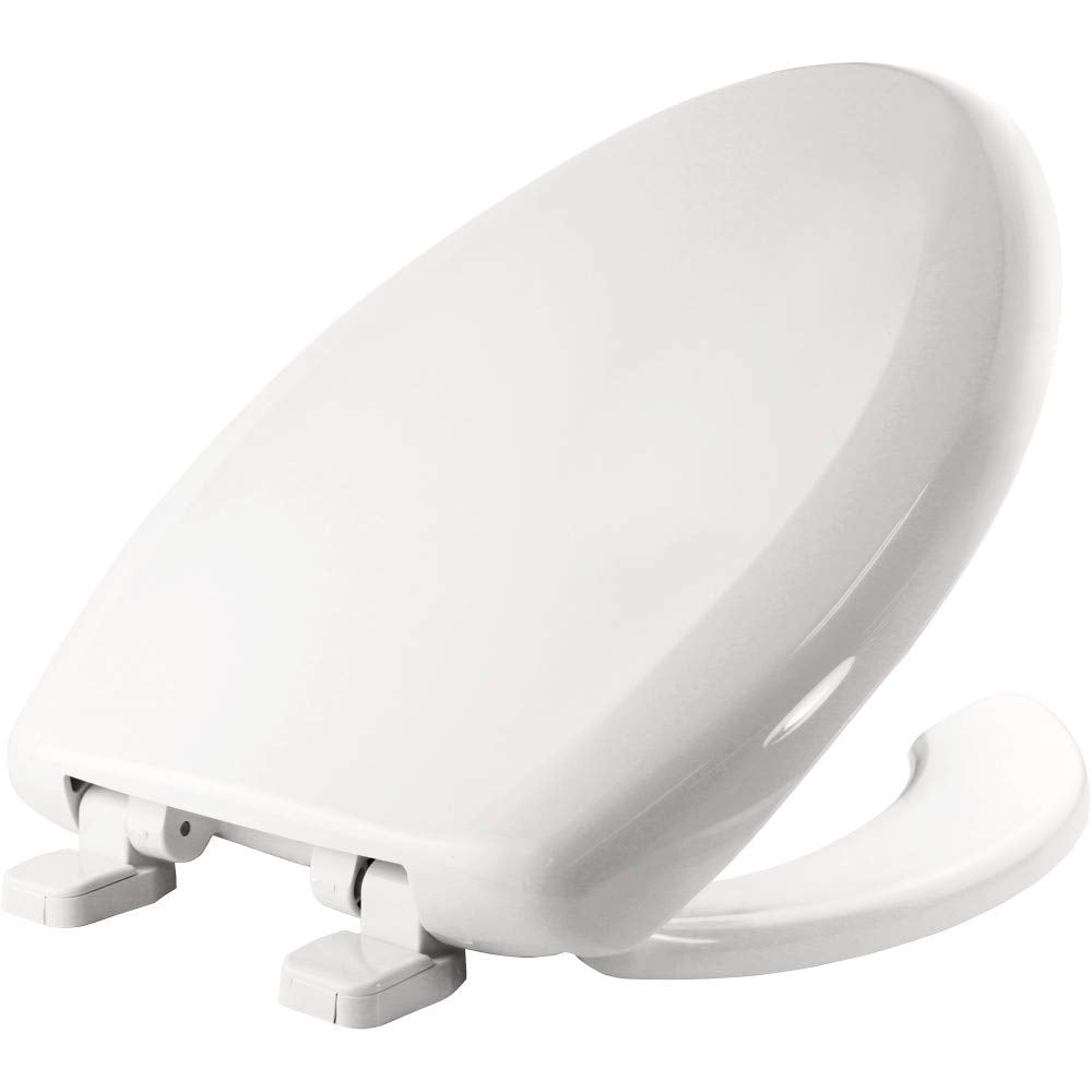Bemis 1250Tta 000 Commercial Heavy Duty Open Front Toilet Seat Without Cover, Elongated, Plastic, Black