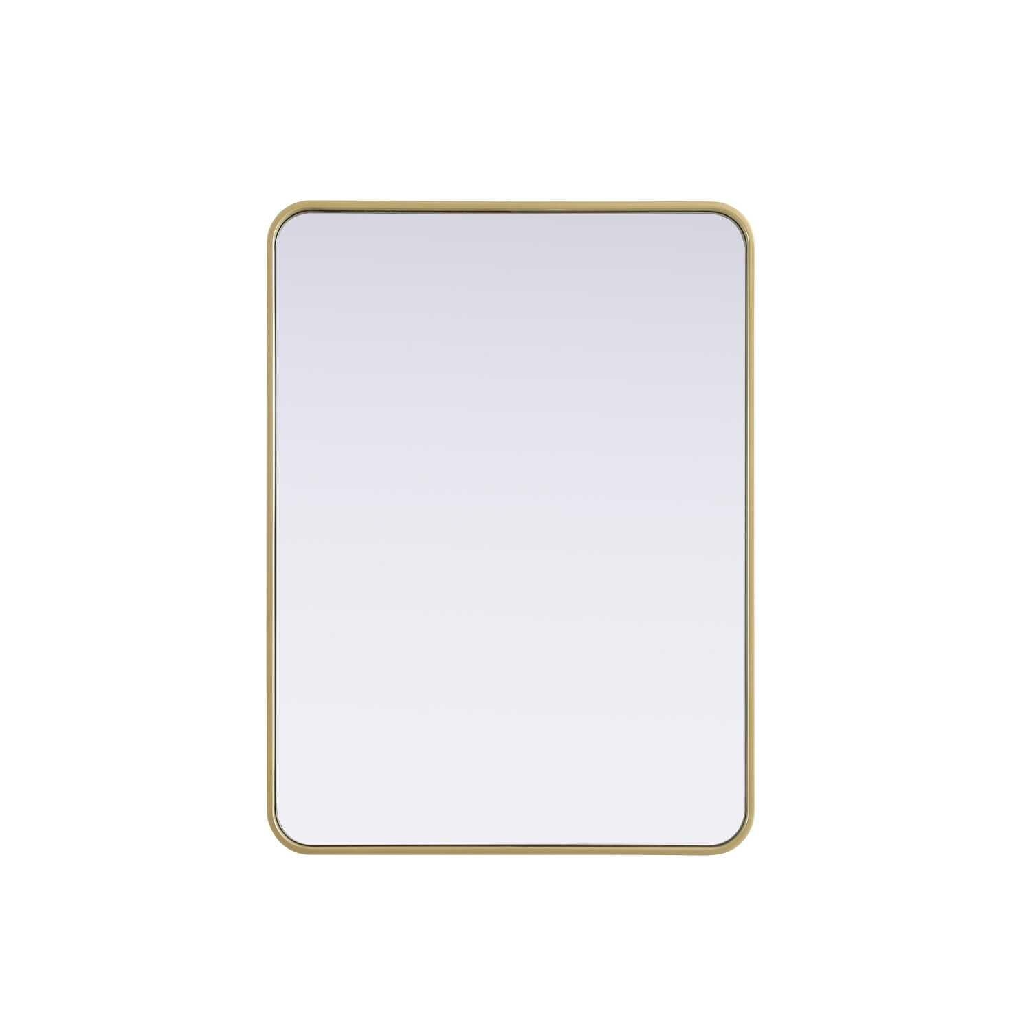 Contour Metal Rectangle Mirror 27x36 in Brass
