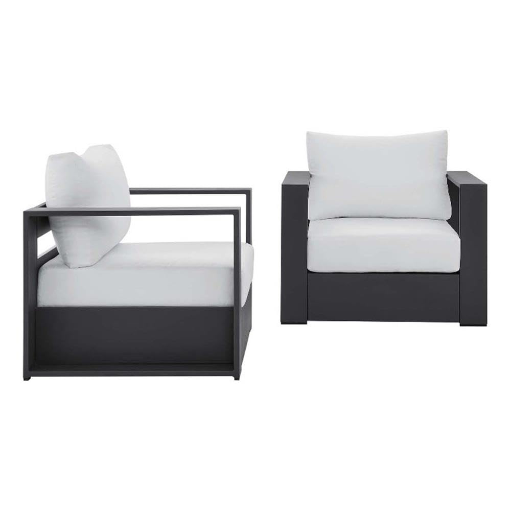 Tahoe Outdoor Patio Powder-Coated Aluminum 2-Piece Armchair Set