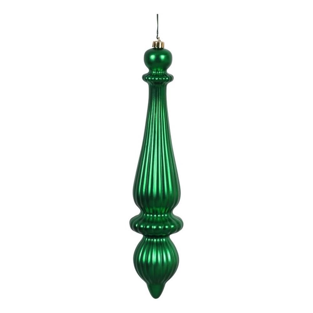 Casafoyer  14” Green Matte Finial Drop UV Dril 2/Bg - N150804DMV - (Pack Of 2)