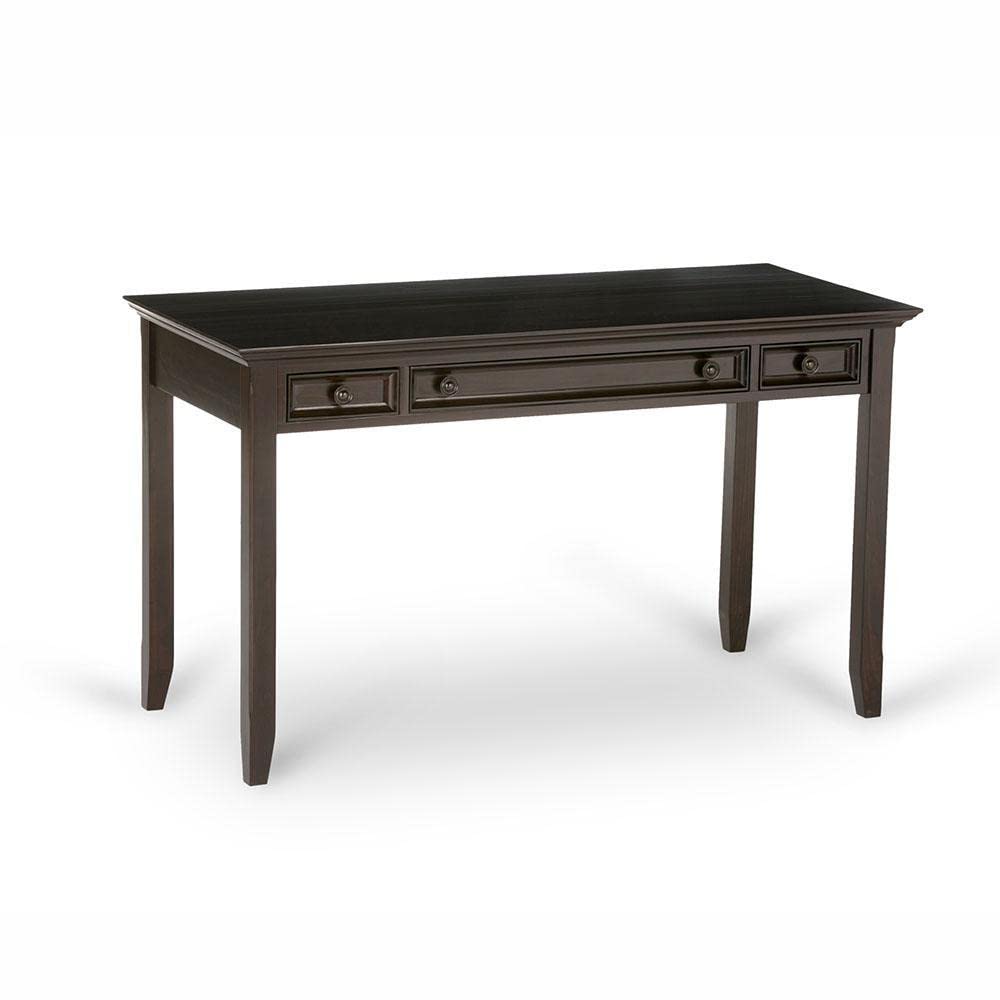 Simplihome Amherst Solid Wood Transitional 54 Inch Wide Home Office Desk, Writing Table, Workstation, Study Table Furniture In H