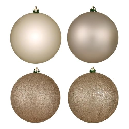 Casafoyer 10” Oat 4-Finish Ball Orn Asst 4/Bg - (Pack Of 2)