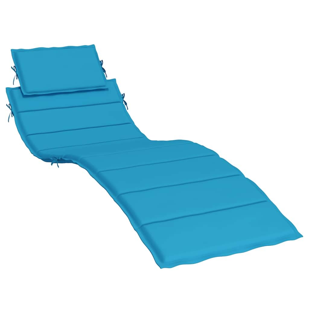 vidaXL Sun Lounger Cushion Blue 73.2x22.8"x1.2"