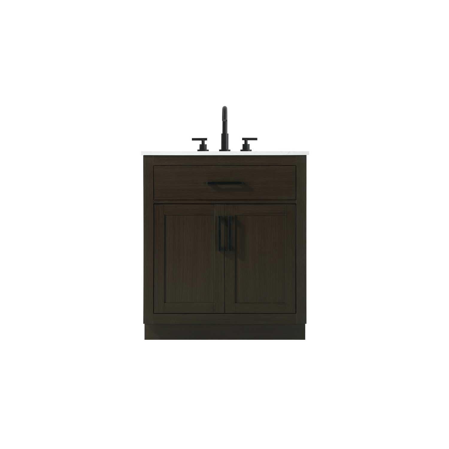 Alden 30 inch Single Bathroom Vanity in Mocha Brown