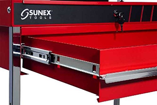 SERVICE CART W LOCKING TOP RED