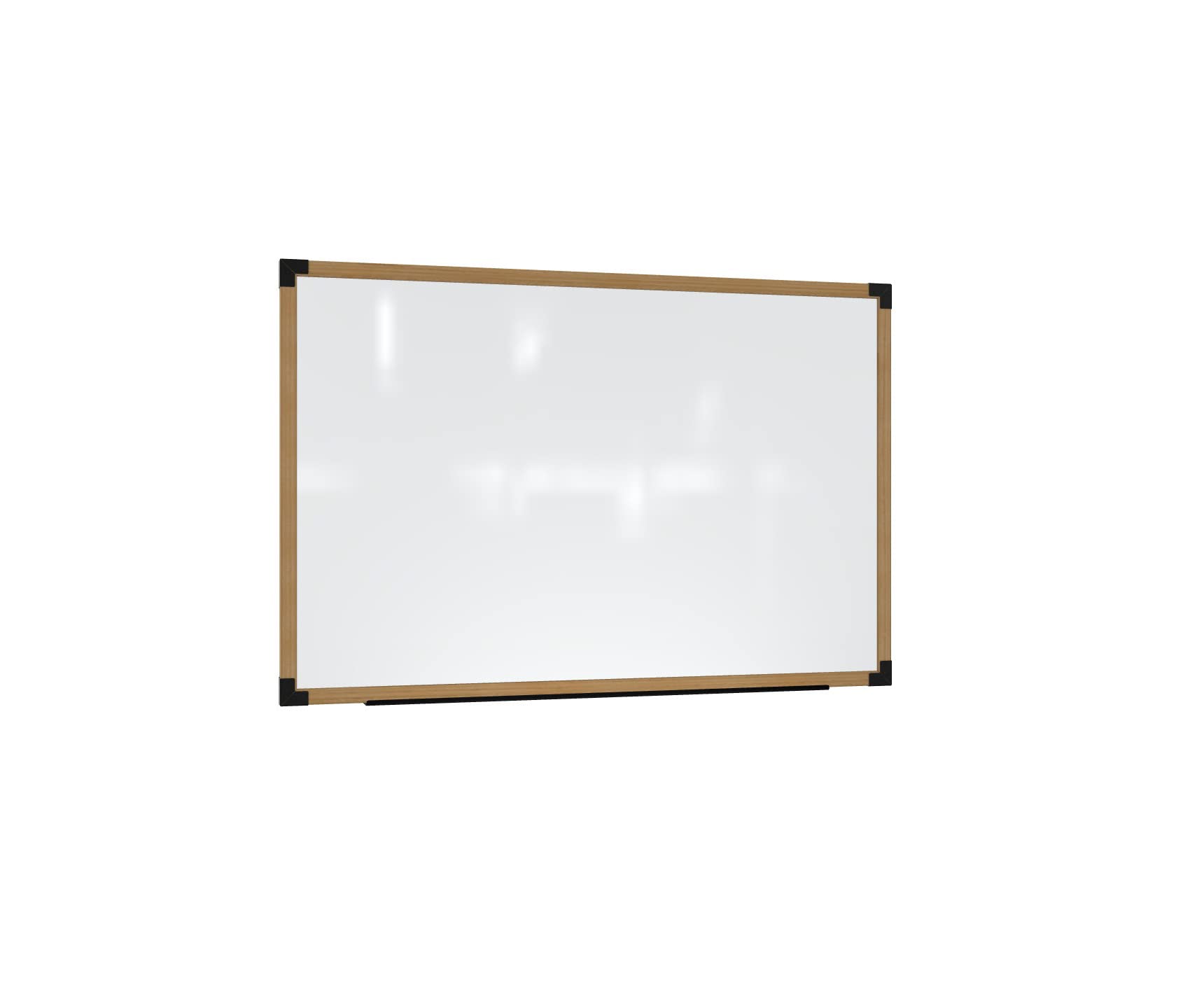 Ghent Prest Wall Whiteboard, Magnetic, Natural Oak Frame, 2H x 3W