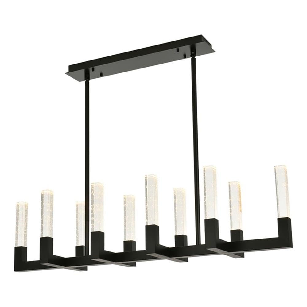 Elegant Lighting Noemi 48 Inch Adjustable Led Pendant In Black