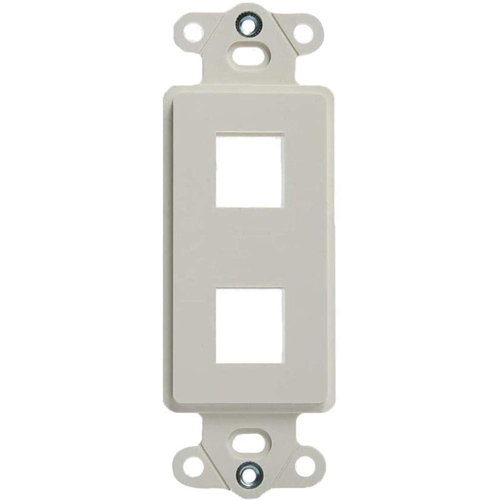 Decora Keystone Wall Plate 2 Port White