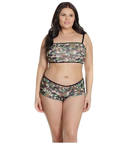 Coquette Army Girl Bralette And Booty Shorts