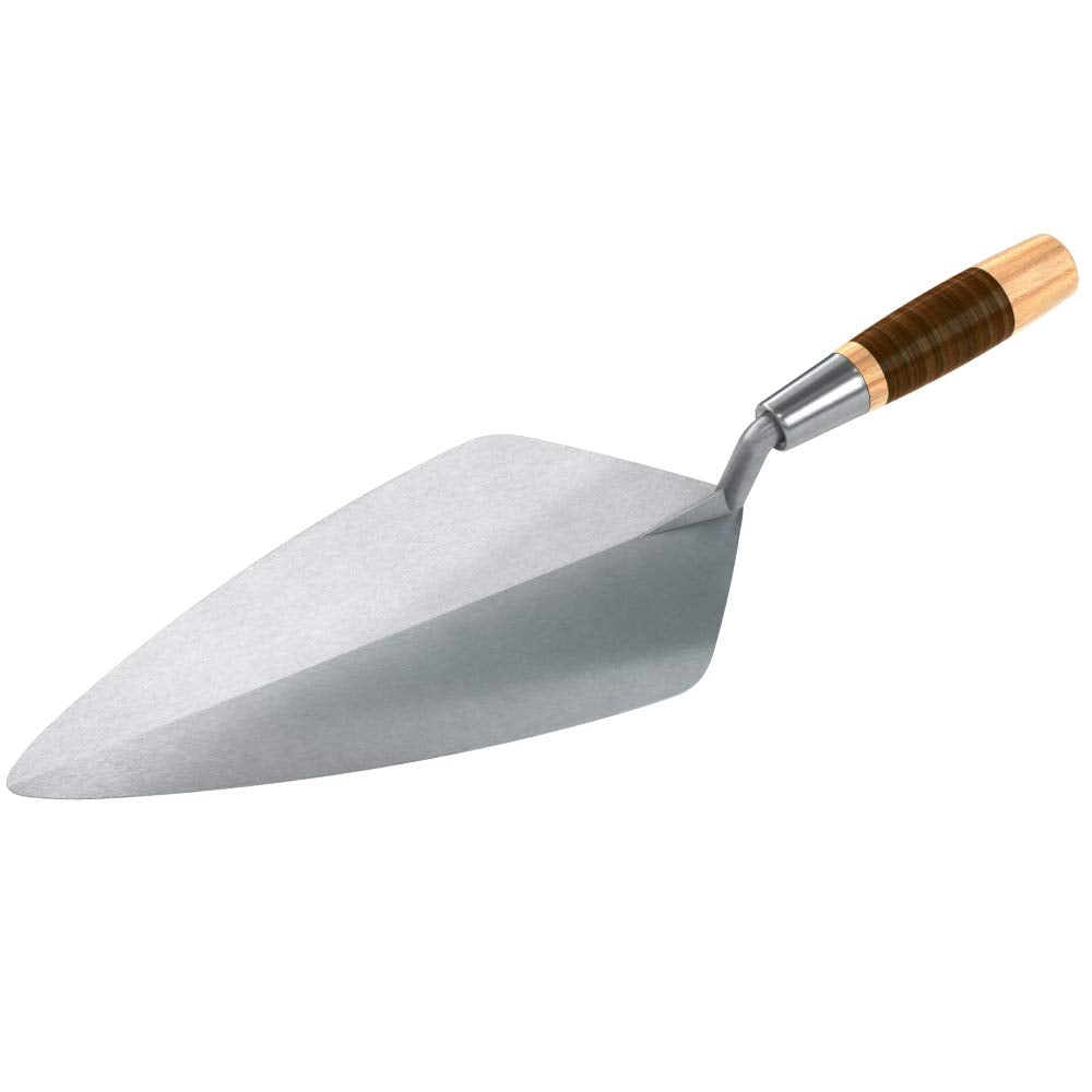 Bon 72-585 Brick Trowel Forged 13-inch Narrow London Leather Handle