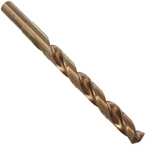 Drill America - Dwdco35/64 35/64 Reduced Shank Cobalt Drill Bit With 1/2 Shank, Dwdco Series 3-Flat