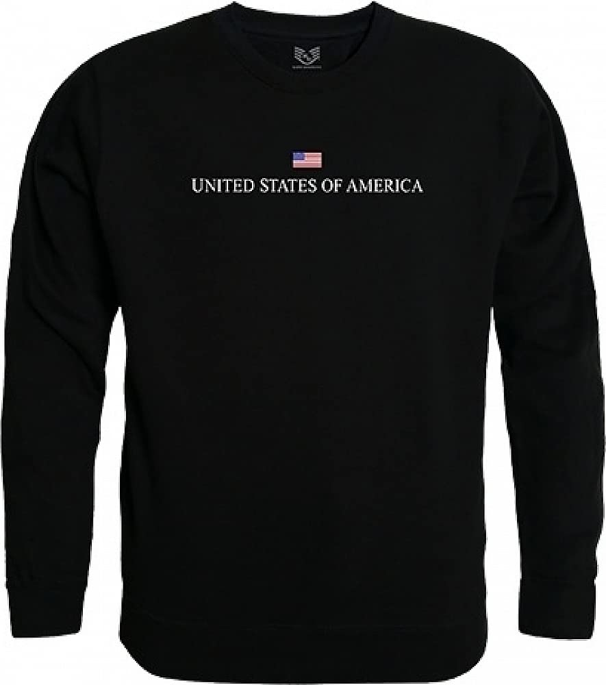 Graphic Crewneck, USA, Black, S
