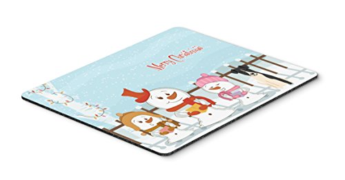 Carolines Treasures Bb2429Mp Merry Christmas Carolers Smooth Fox Terrier Mouse Pad, Hot Pad Or Trivet, Large, Multicolor