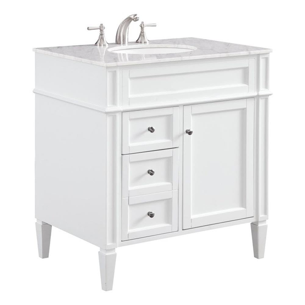 Elegant Decor Vf-1024 Single Bathroom Vanity Set, 32', White/Vf-1024