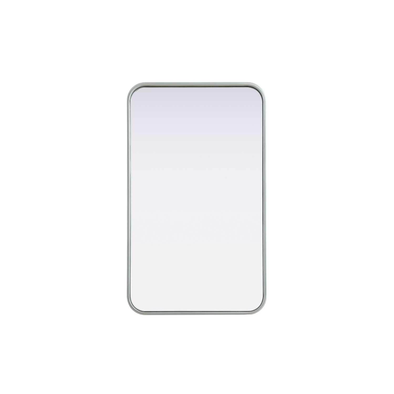 Contour Metal Rectangle Mirror 18x30 in Silver