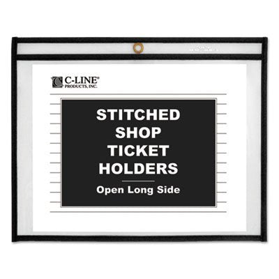 Shop Ticket Holders, Stitched, both sides clear, Open long side, 12 x 9, 25/BX, 49912