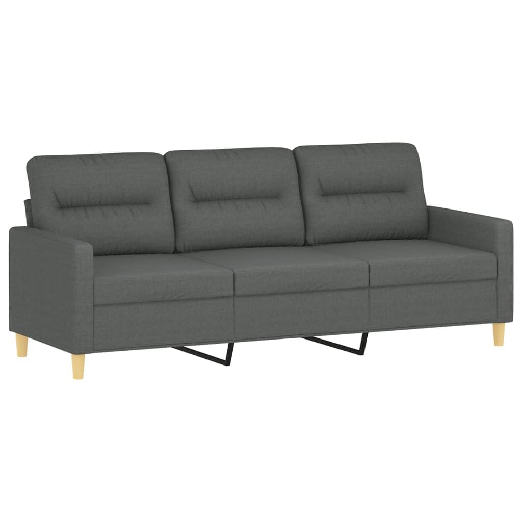 vidaXL 3-Seater Sofa Dark Gray 70.9 Fabric"