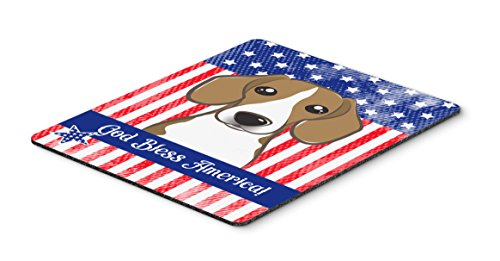 Carolines Treasures Bb2169Mp God Bless American Flag With Beagle Mouse Pad, Hot Pad Or Trivet, Large, Multicolor