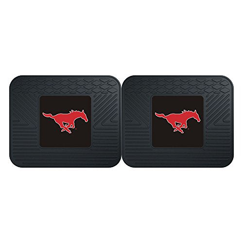 Fanmats 13226 Southern Methodist University Mustangs Rear Second Row Vinyl Heavy Duty Utility Mat, (Pack Of 2)