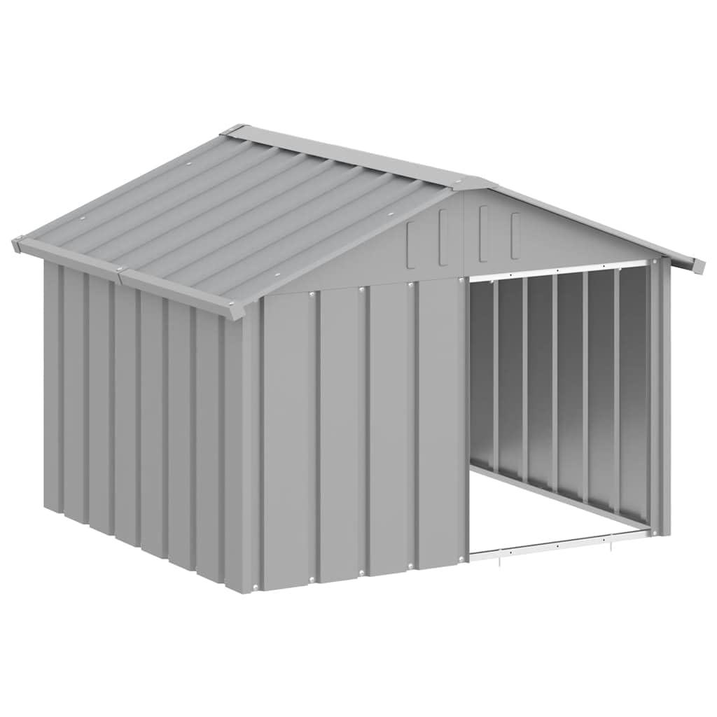 Casafoyer  Dog House Gray 45.9x40.6"x32.1" Galvanized Steel - (Pack Of 2)"