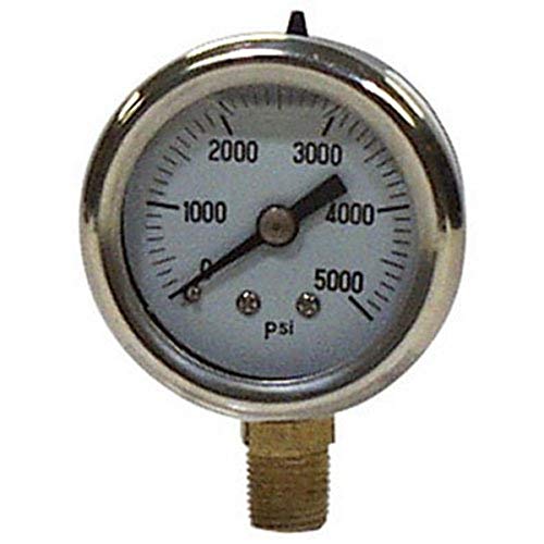 Apache 99019120 2.5, Stainless Steel, Glycerin Pressure Gauge