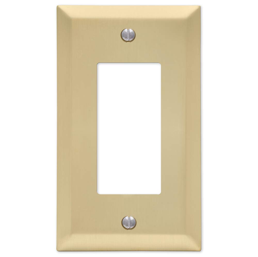 Amerelle 163Rsb Century Wallplate, 1 Rocker, Steel, Satin Brass, 1-Pack