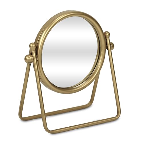 Clarimond 7 Round Swivel Metal Table Mirror