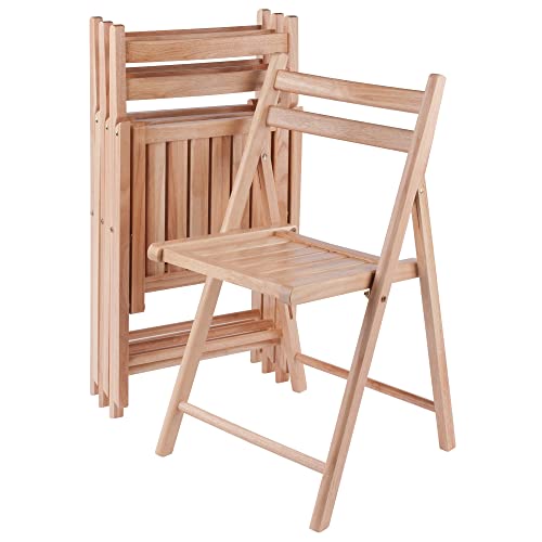 Casafoyer Robin 4-Pc Folding Chair Set, Natural - (Pack Of 2)