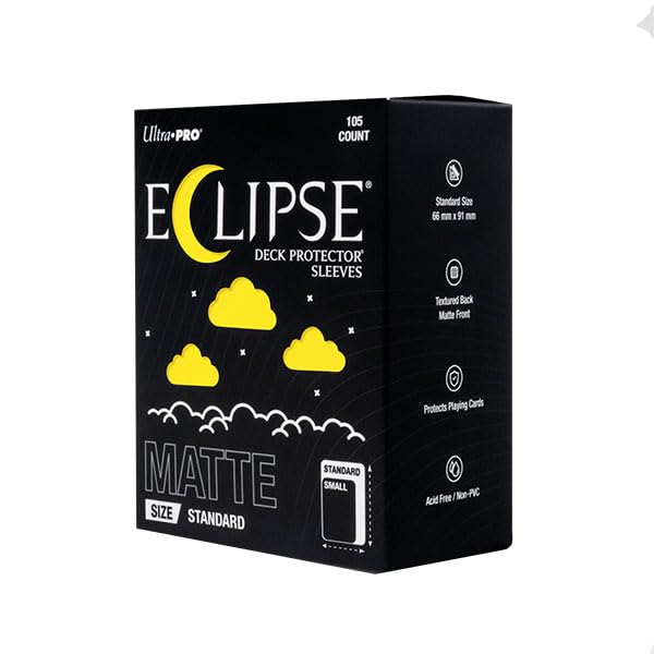 Standard Matte Deck Protectors, Lemon Yellow (105ct), Eclipse Sleeves by Ultra Pro