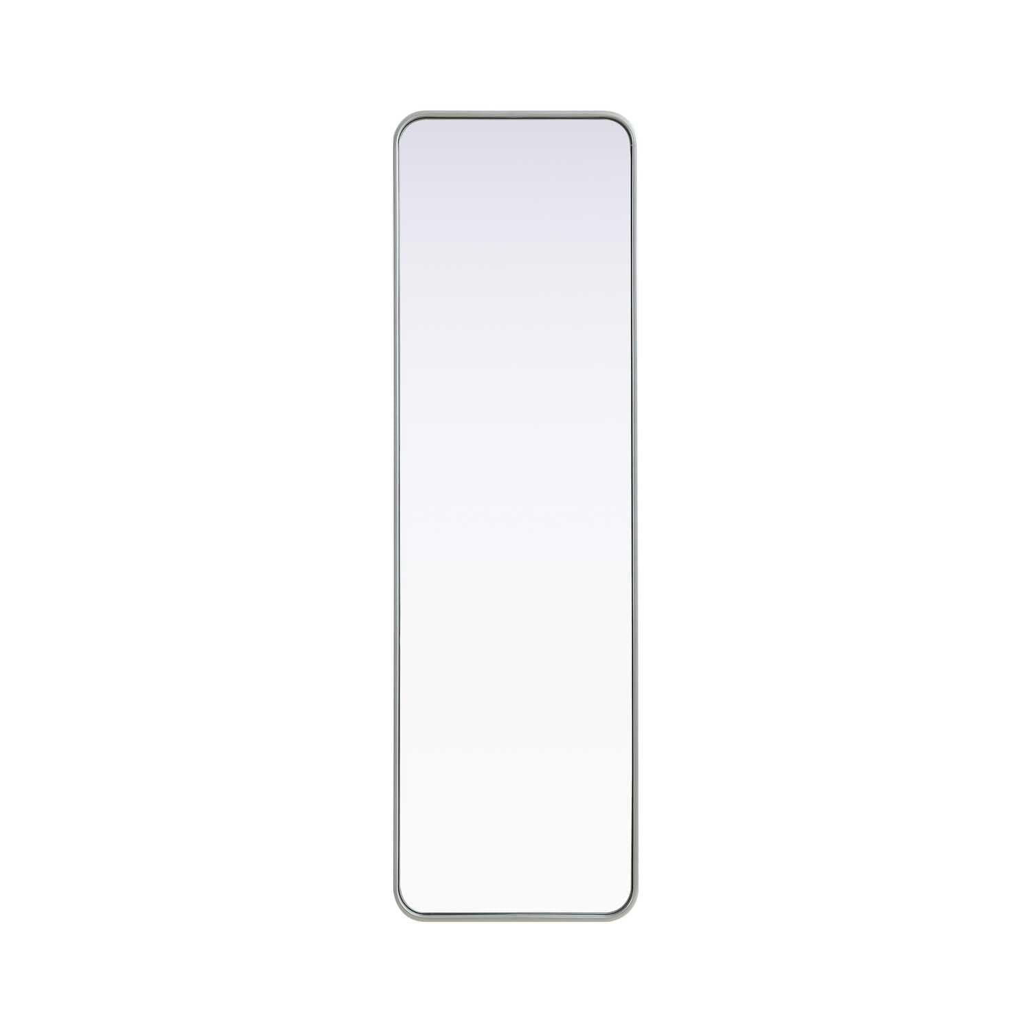 Contour Metal Rectangle Mirror 18x60 in Silver