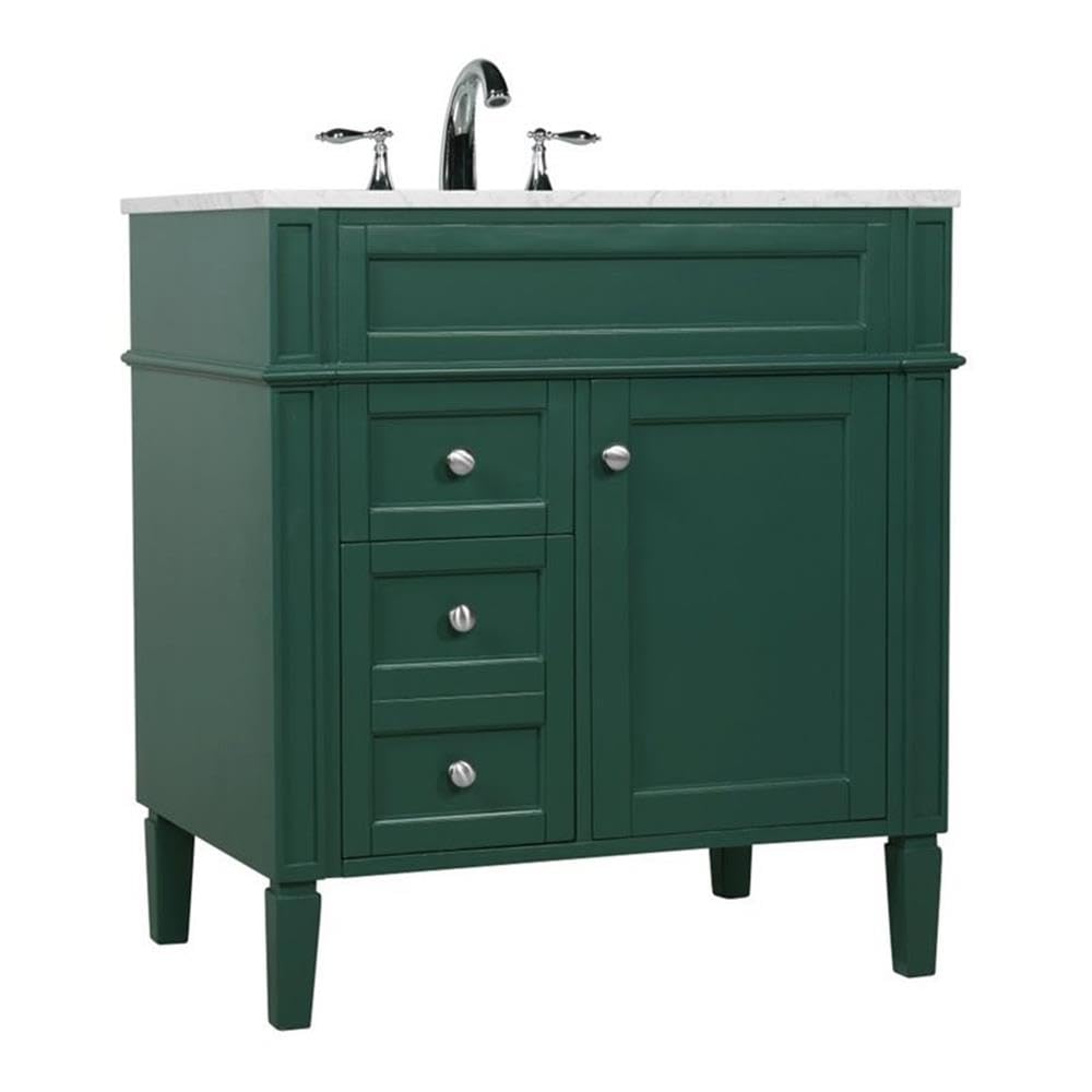 32 inch Single bathroom vanity in green – Virventures