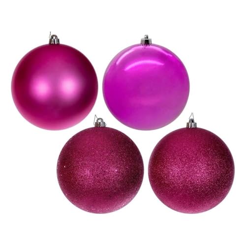 Casafoyer 6” Hot Pink 4 Finish Ball Asst 4/Bag - (Pack Of 2)